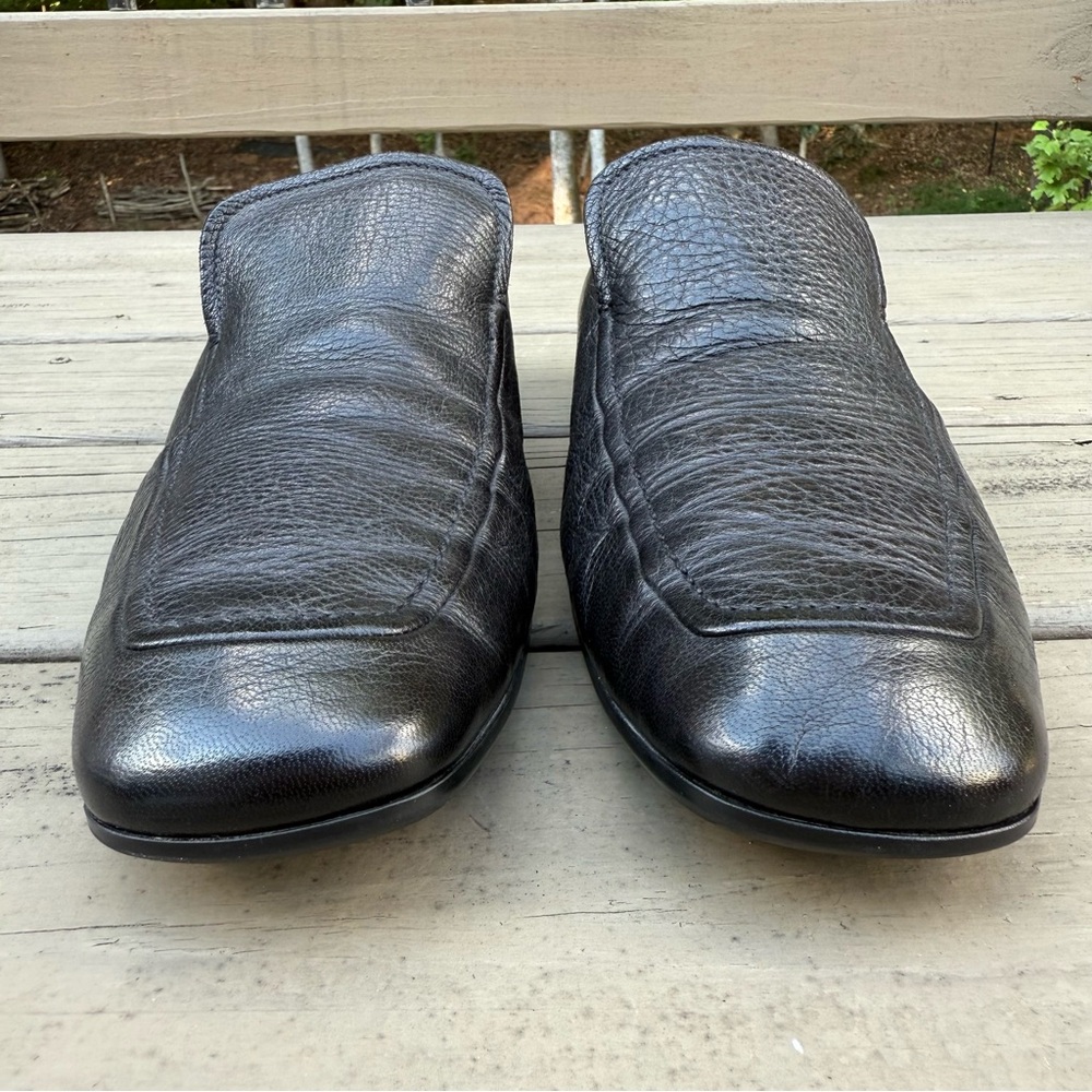 Prada black leather loafers shoes size 9.5 - Picture 4 of 15